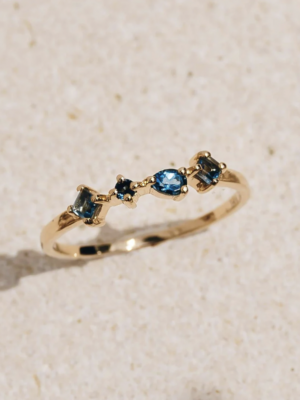 14k Gold London Blue Topaz Ring - Ilse Luxe